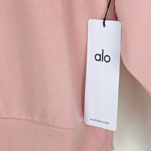 Alo Yoga Accolade Crew Neck Pullover NWT Pink Quartz Size XS - Picture 10 of 14